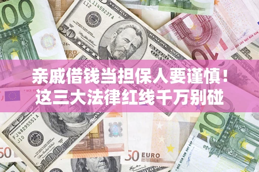 北京亲戚借钱当担保人要谨慎！这三大法律红线千万别碰