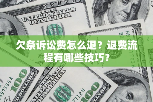 北京欠条诉讼费怎么退？退费流程有哪些技巧？