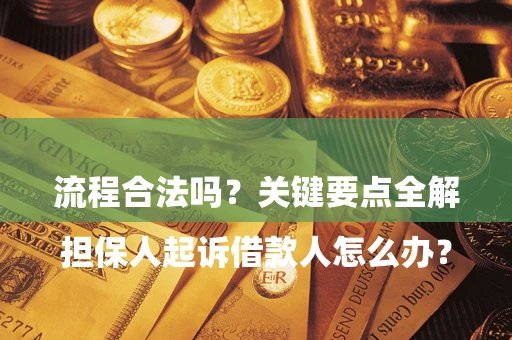 北京

担保人起诉借款人怎么办？流程合法吗？关键要点全解析
