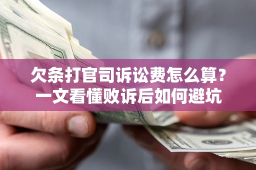 北京欠条打官司诉讼费怎么算？一文看懂败诉后如何避坑